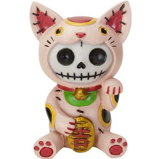 Furrybones Maneki Neko the Good Luck Kitten Skeleton in Costume Figurine