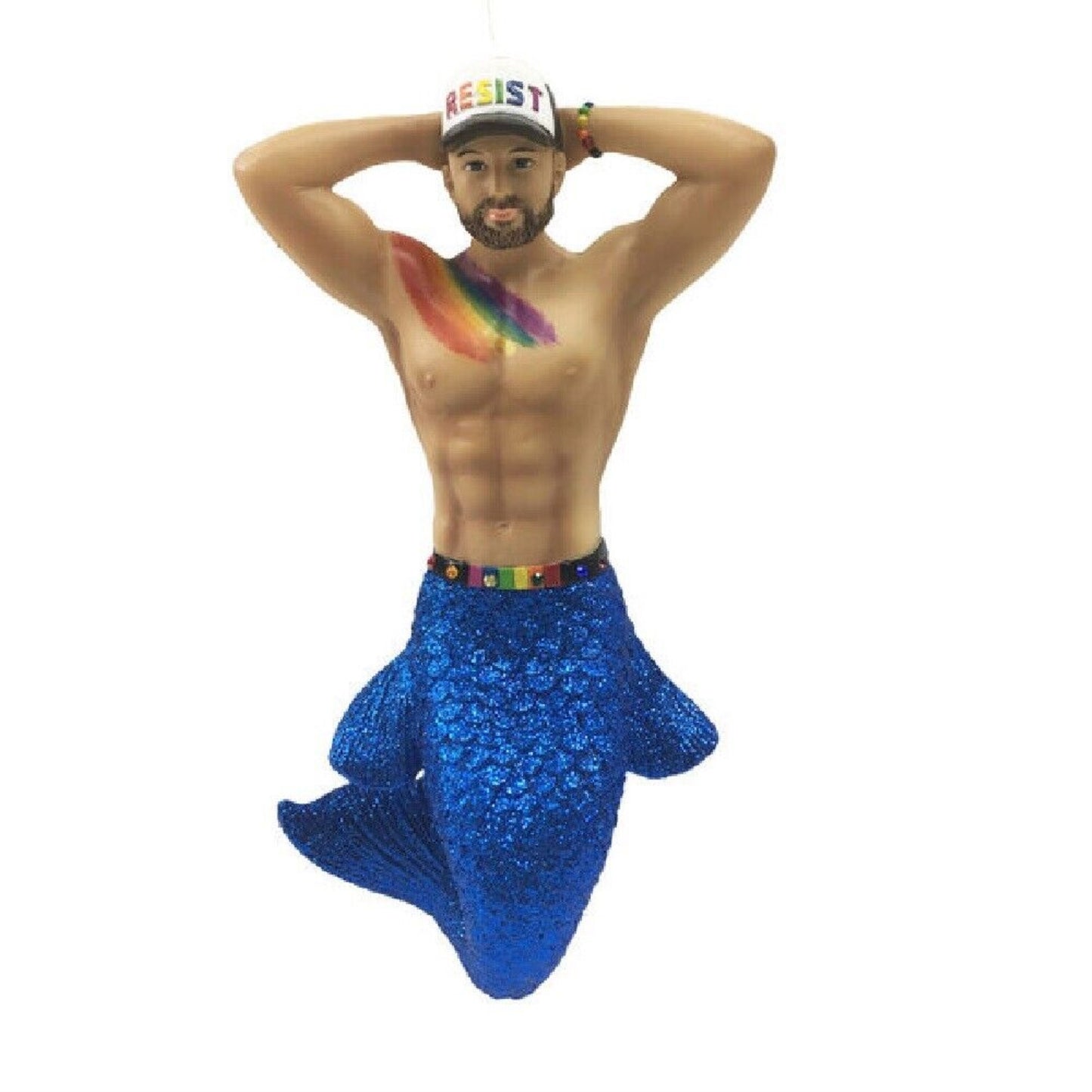 December Diamonds Resist Merman Hanging Christmas Ornament