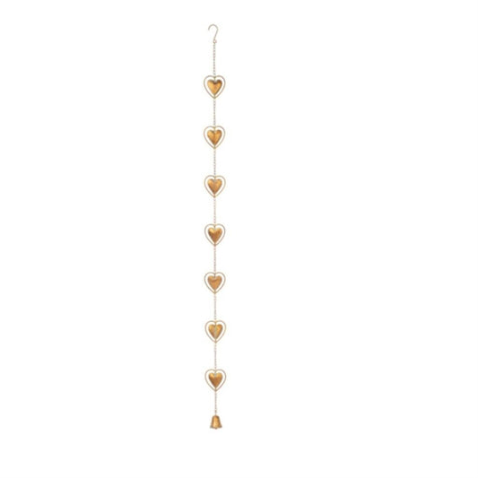 Ganz Gold Patina Heart Outdoor Garden Metal Rain Chain 70 Inch