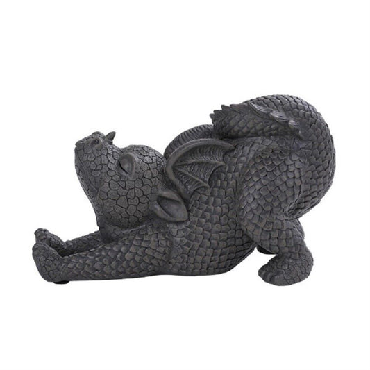 Dragon Stretch Out Dragon Garden Display Decorative Statue Sculpture Resin Stone Look 12 Inch