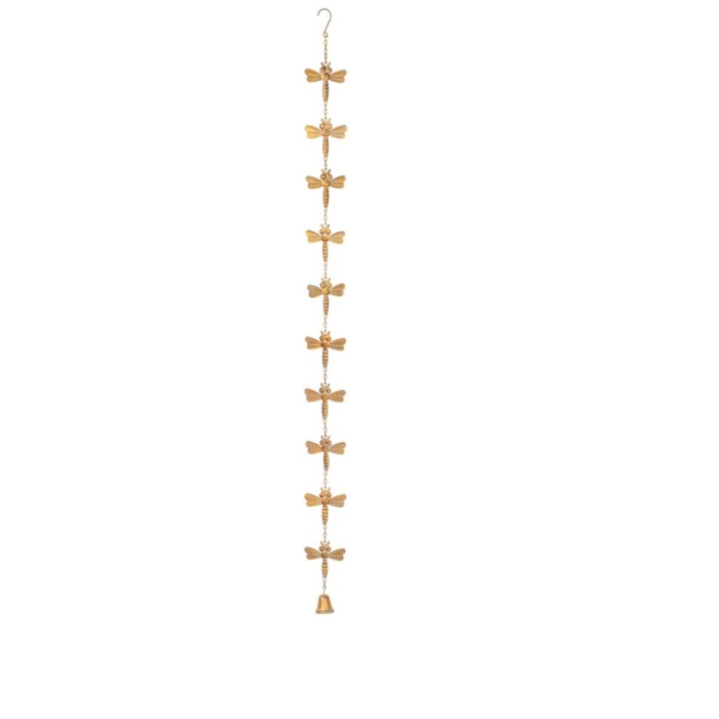 Ganz Gold Patina Dragonfly Outdoor Garden Metal Rain Chain 69 Inch