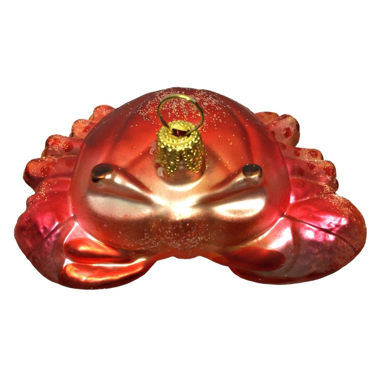 Pinnacle Peak Trading Red Crab Polish Glass Christmas Tree Ornament Animal Made in Poland