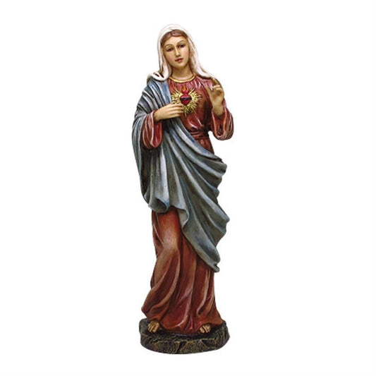 Sacred Heart of Mary Statue Purity Charity and Devotion Figurine 11 inch