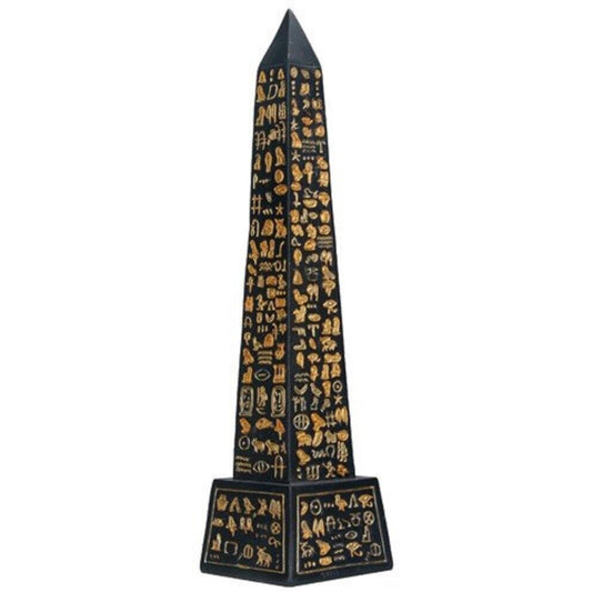 Black Egyptian Obelisk Collectible Figurine Ancient Egypt 8 inch