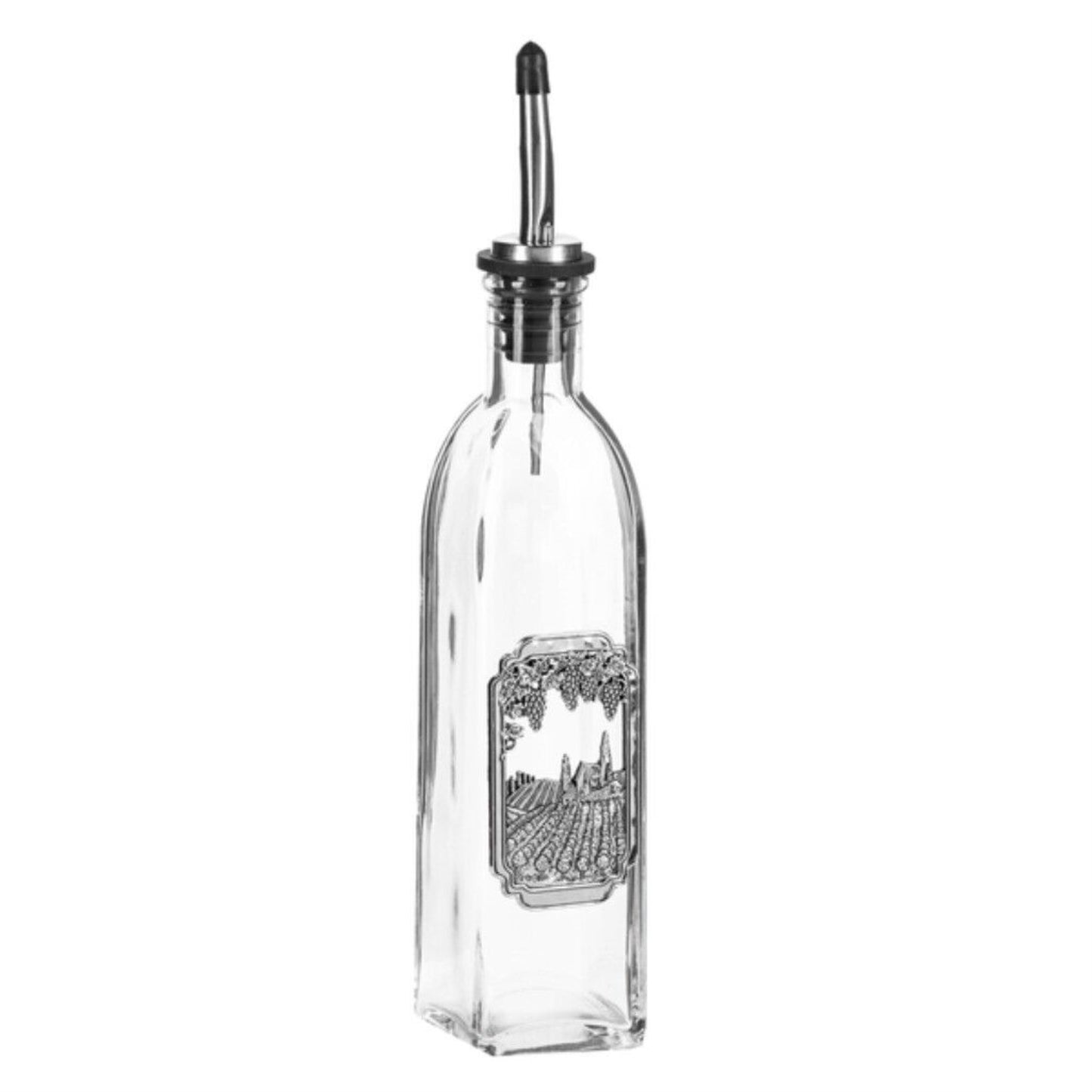 Ganz Silver Vineyard Glass Oil Holder 10.25 Inch