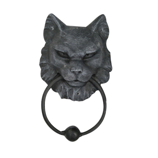 Cat Gargoyle Resin and Metal Door Knocker