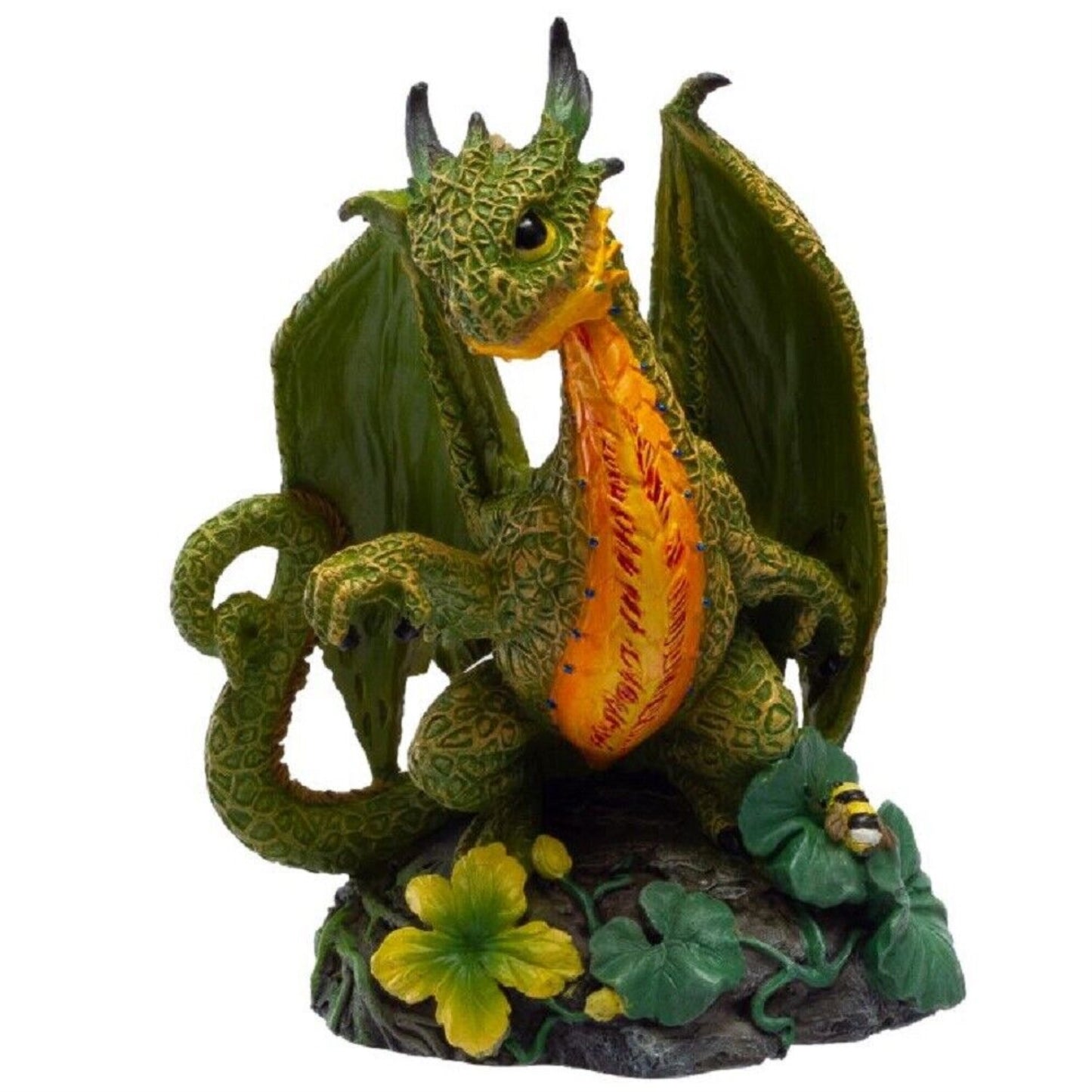 Cantaloupe Dragon Resin Figurine by Stanley Morrison 4.75 inch