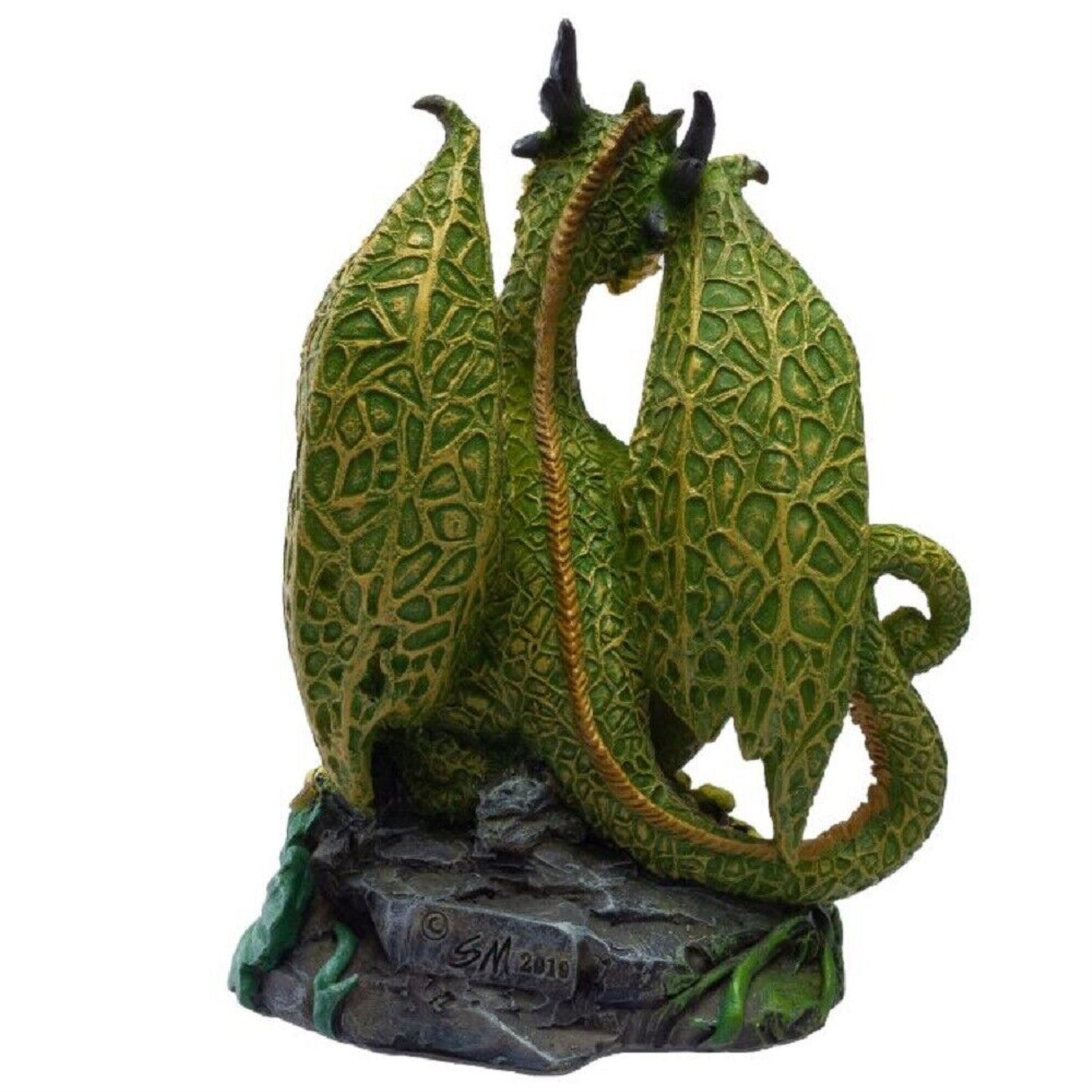 Cantaloupe Dragon Resin Figurine by Stanley Morrison 4.75 inch
