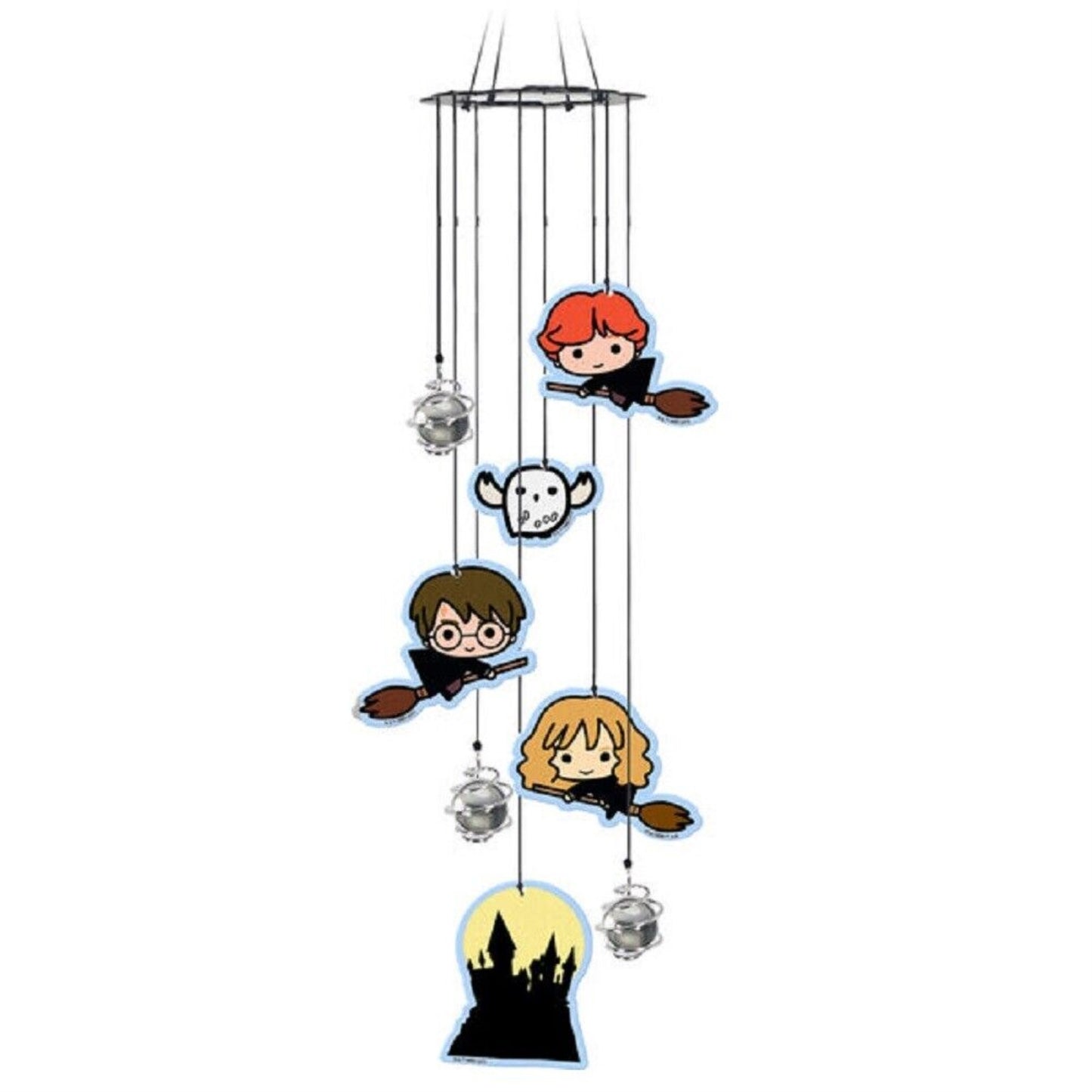 Harry Potter Characters on Brooms Windchime Outdoor Garden Wind Chime 17 Inch