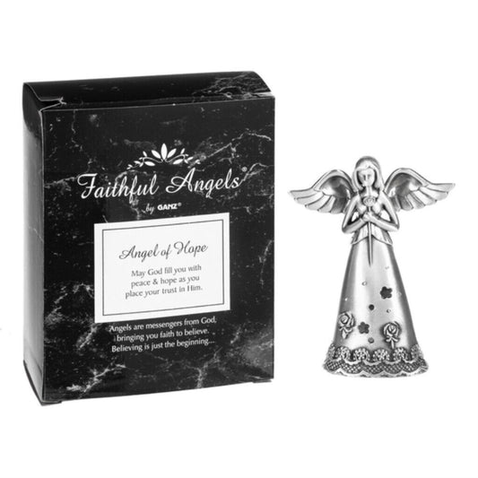 Ganz Silver Faithful Angel of Hope Zinc Figurine 3.6 Inch