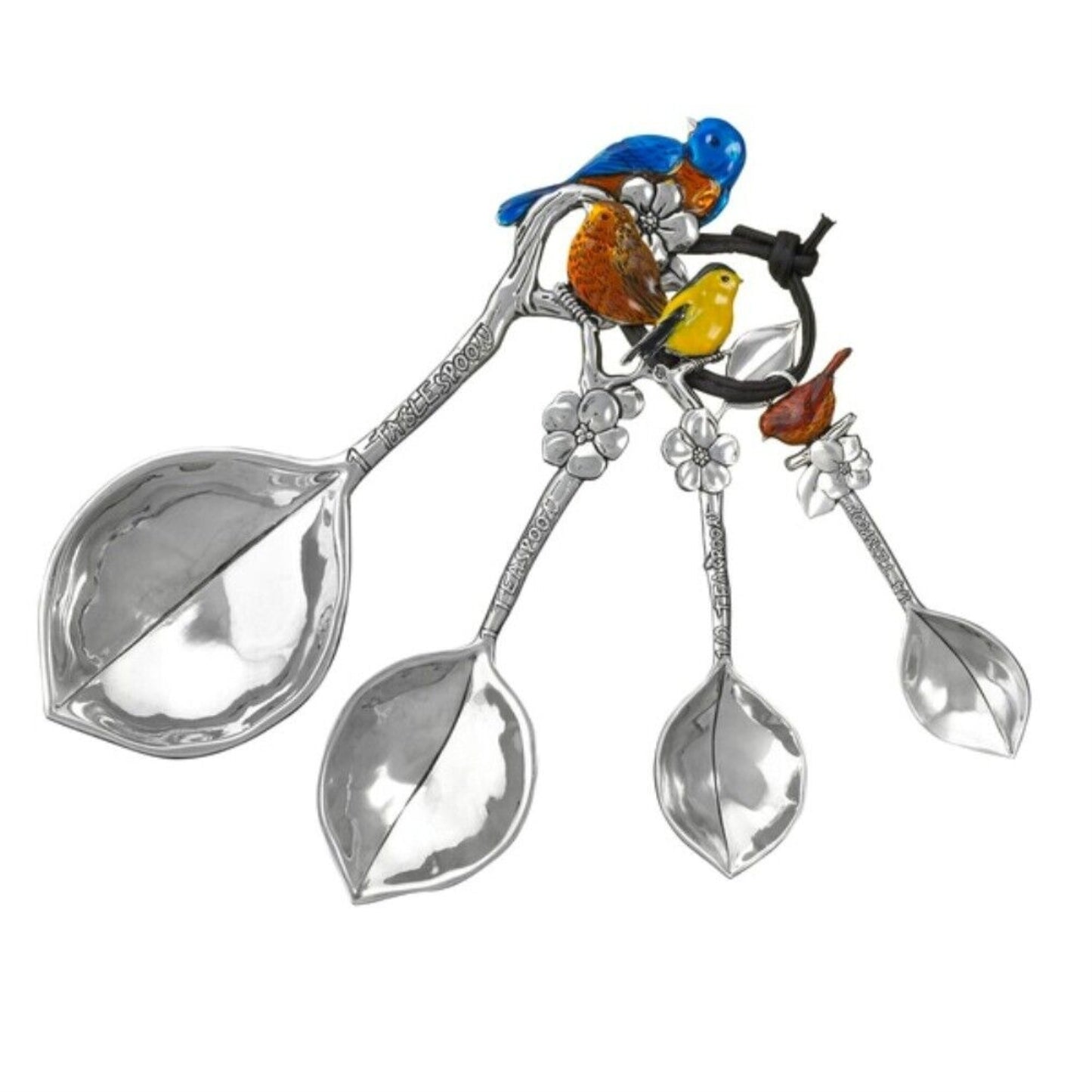Ganz Birds Zinc Metal 4 Piece Measuring Spoon Set
