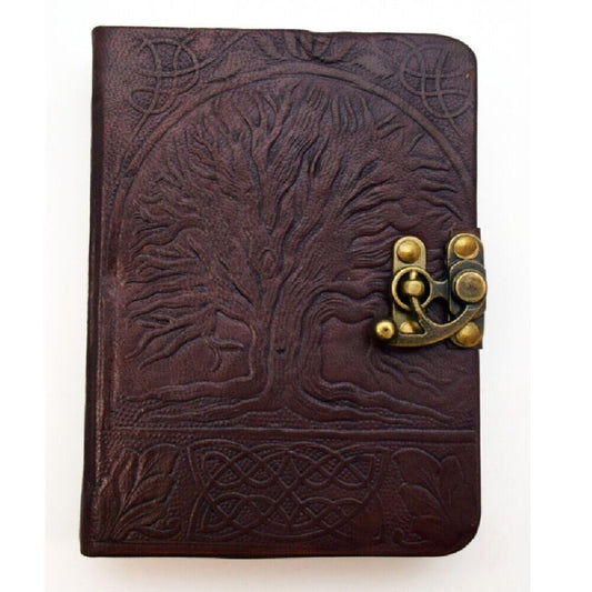 Fantasy Gift Tree of Life Rounded Edge Leather Embossed Journal 5 x 7 Inches