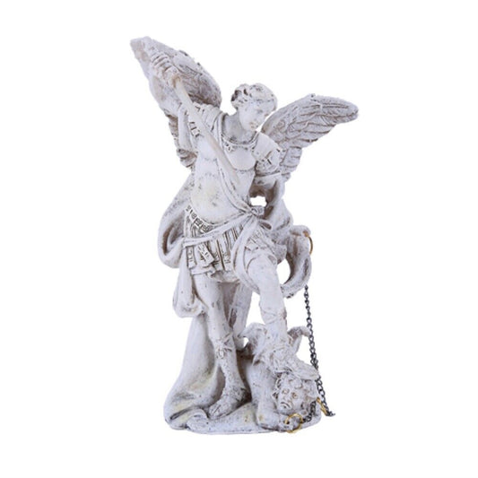 White Saint Michael Prince of Heavenly Hosts Archangel Collectible Figurine 4.75 inch