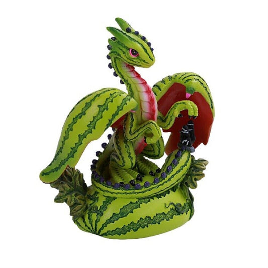 Colorful Garden Tropical Watermelon Green Thumb Dragon Statue 4.8 inch by Stanley Morrison