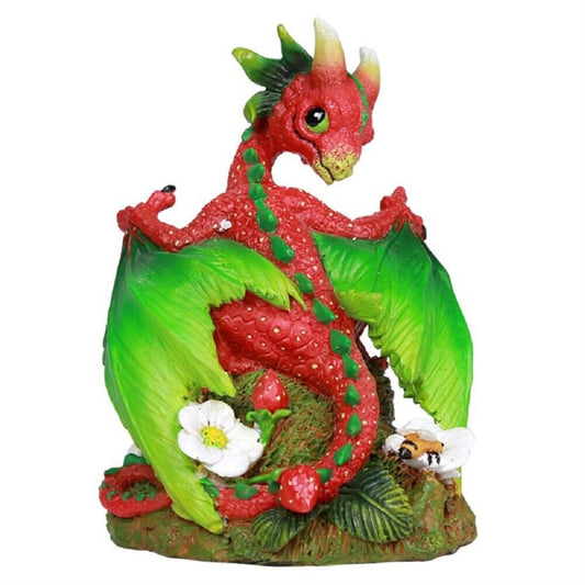 Strawberry Garden Dragon by Stanley Morrison Home Decor Figurine 4.9 inch