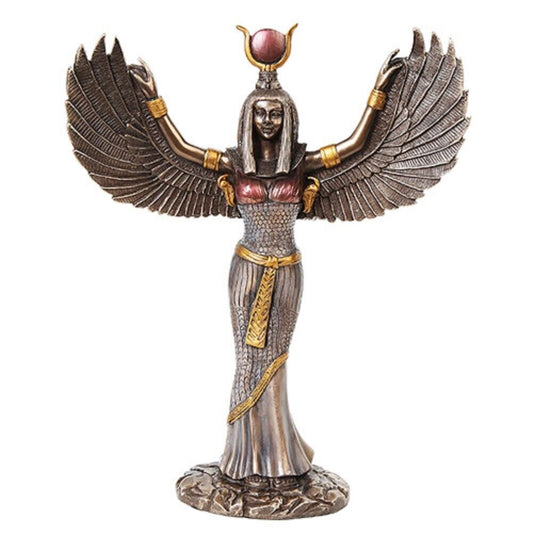 11.9 Inch Egyptian Isis Mythological Bronze Finish Statue Figurine