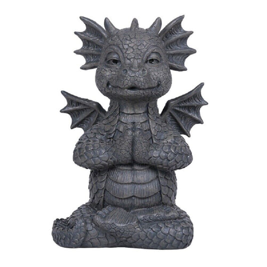 Small Meditation Garden Dragon Statue Figurine 3.5 x 5.25 inch