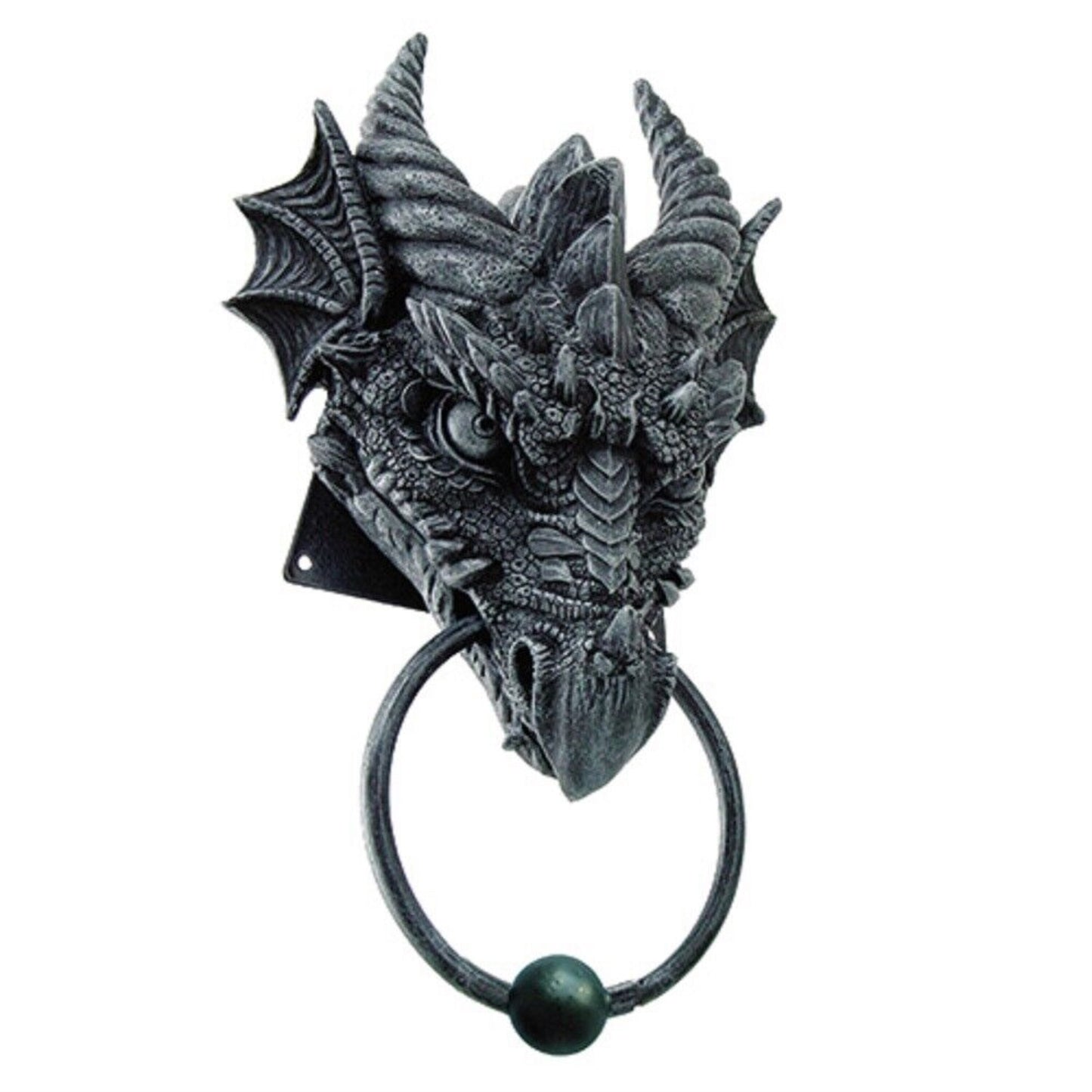Gothic Dragon Resin Door Knocker 9.25 inch