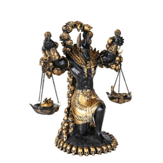 Ancient Egyptian God of Underworld Anubis Guardian of Scales Figurine 8.5 Inches