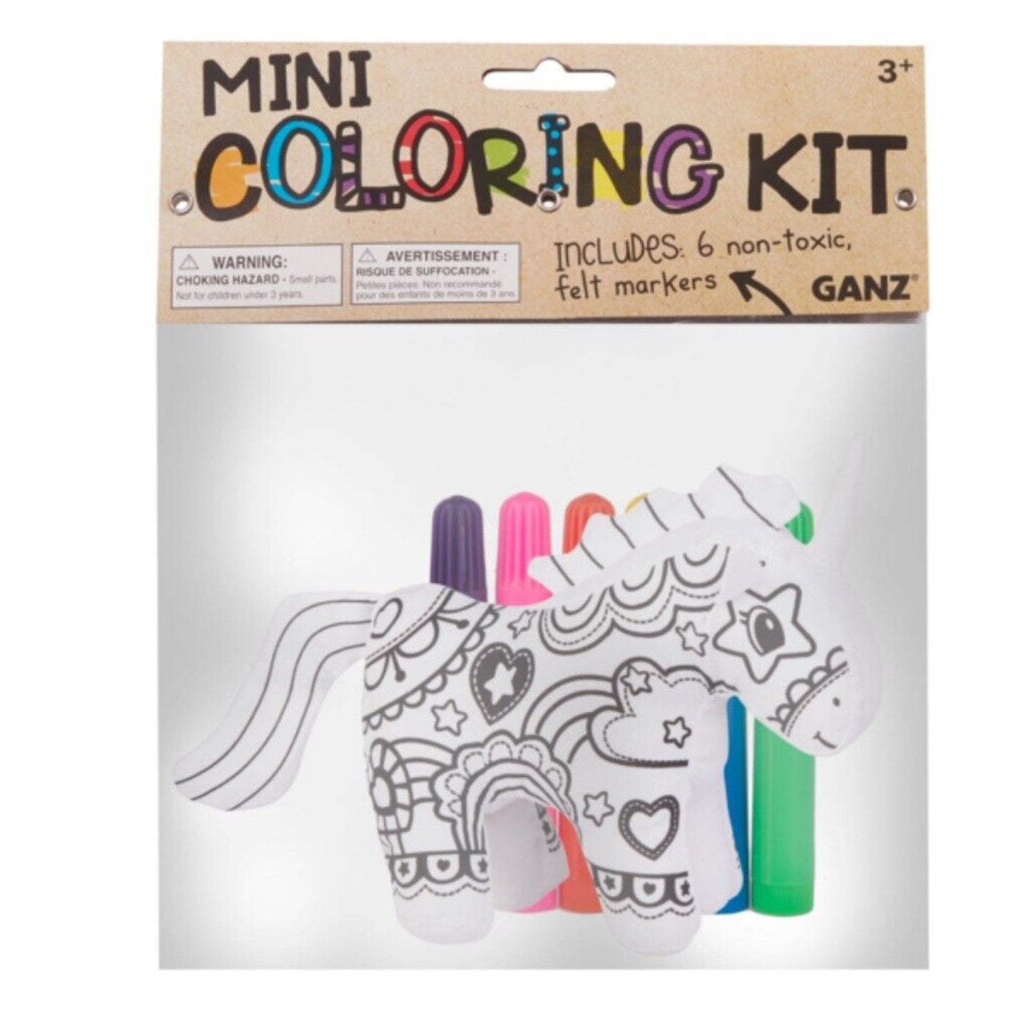 Ganz Unicorn 7 Inch Plush Stuffed Animal Mini Coloring Kit