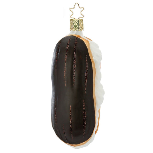 Inge Glas Eclair Pastry German Glass Christmas Tree Ornament FREE BOX