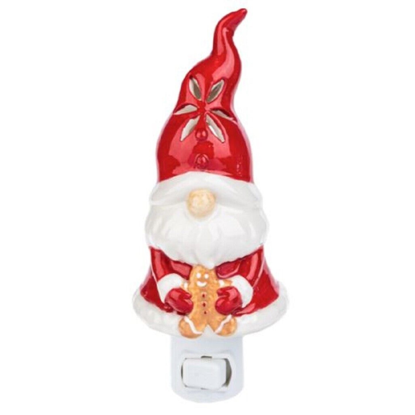 Ganz Gingerbread Gnome Christmas Night Light 5 Inch Multicolor Plug In