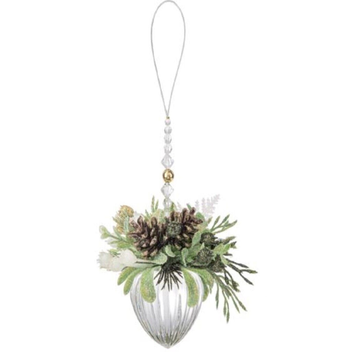Ganz Mistletoe Krystal Drop Acrylic Christmas Tree Ornament 6 Inch Multicolor