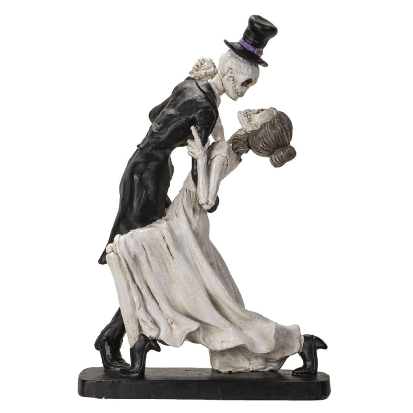 Love Never Dies Dancing Skeleton Couple Figurine 12 Inch