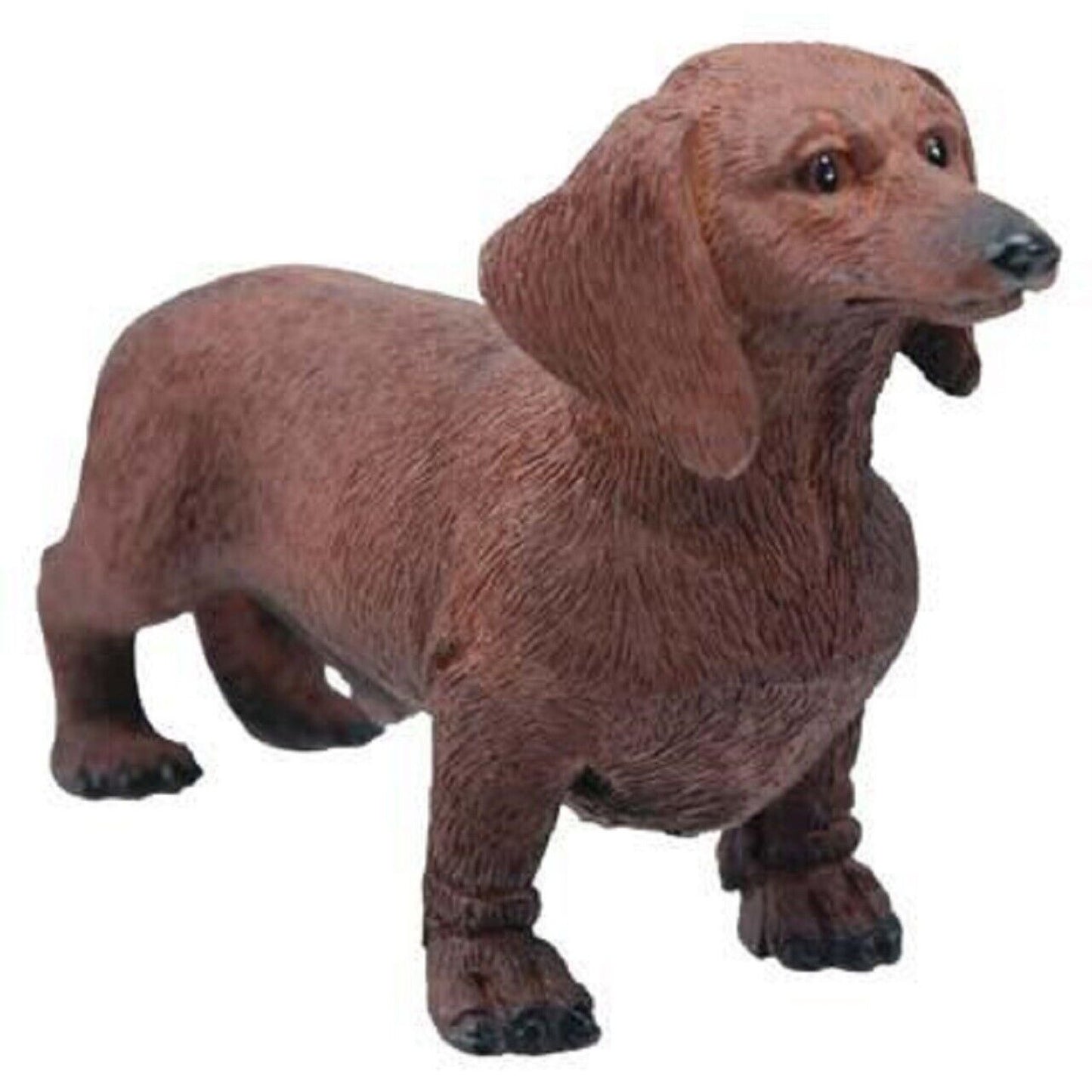 Brown Dachshund Dog Resin Figurine 3.7 Inch