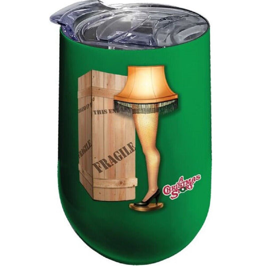 A Christmas Story Leg Lamp Stainless Steel Double Wall Insulated Wine Tumbler 16 ounce