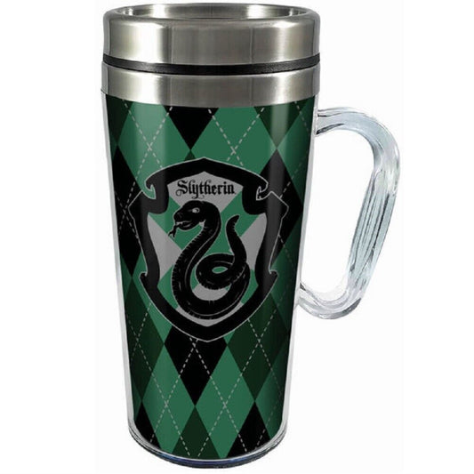 Spoontiques Harry Potter Slytherin Double Walled Stainless and Acrylic Insulated Travel Mug 14 ounce
