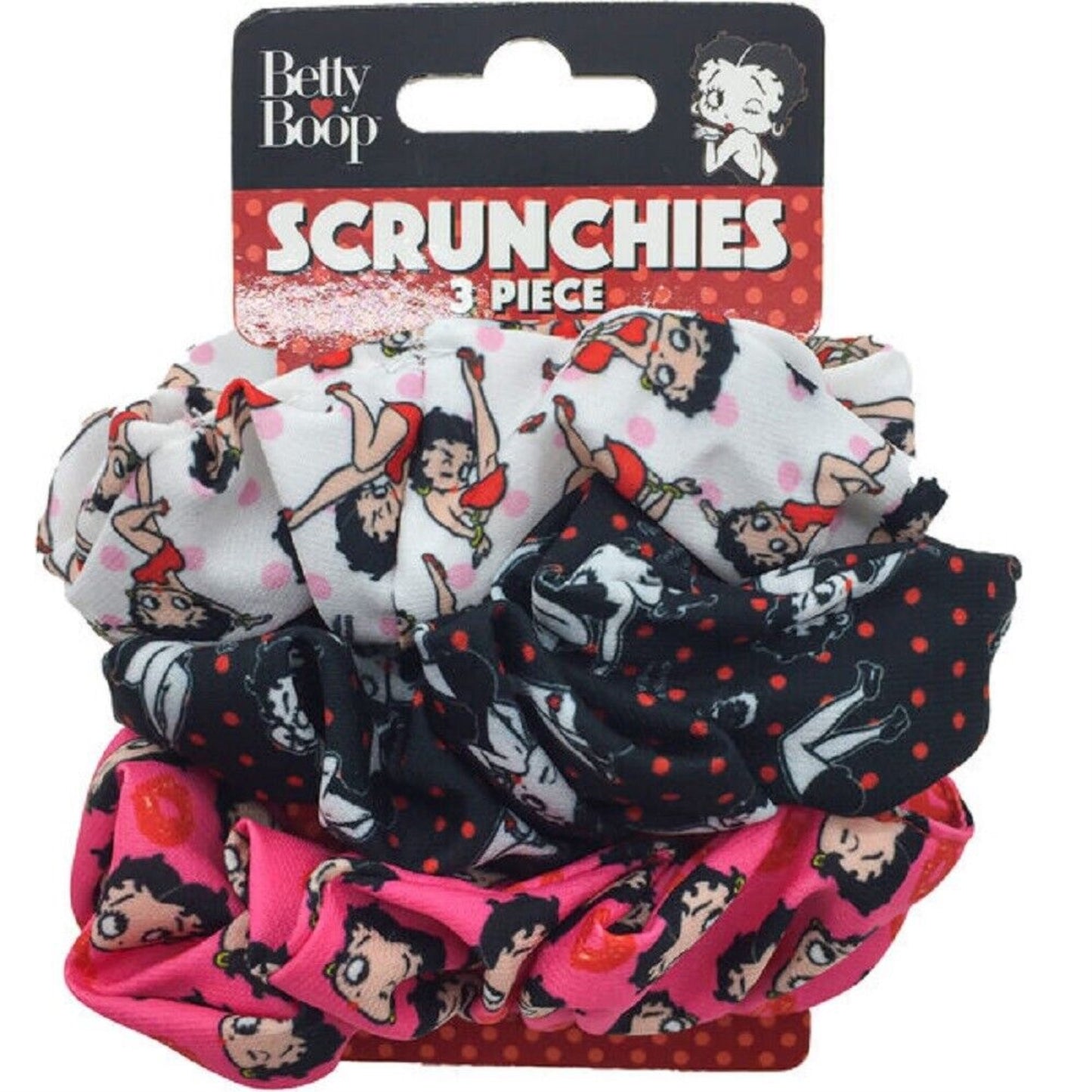 Spoontiques Betty Boops Hair Scrunchies Pack of 3
