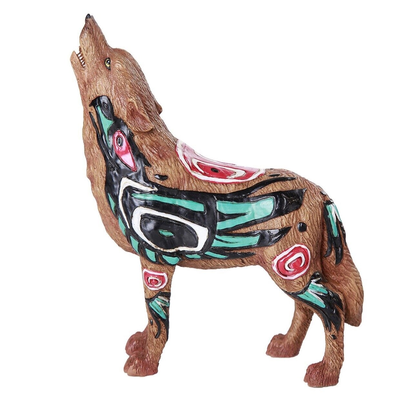 The Wolf Spirit Collection Northern Wolf Dancer Crow Spirit Wolf Figurine