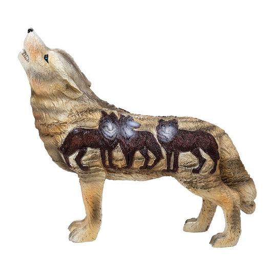 The Wolf Spirit Collection Aardwolf Wolfpack Collectible Figurine Howling Wolf 6.25 inch