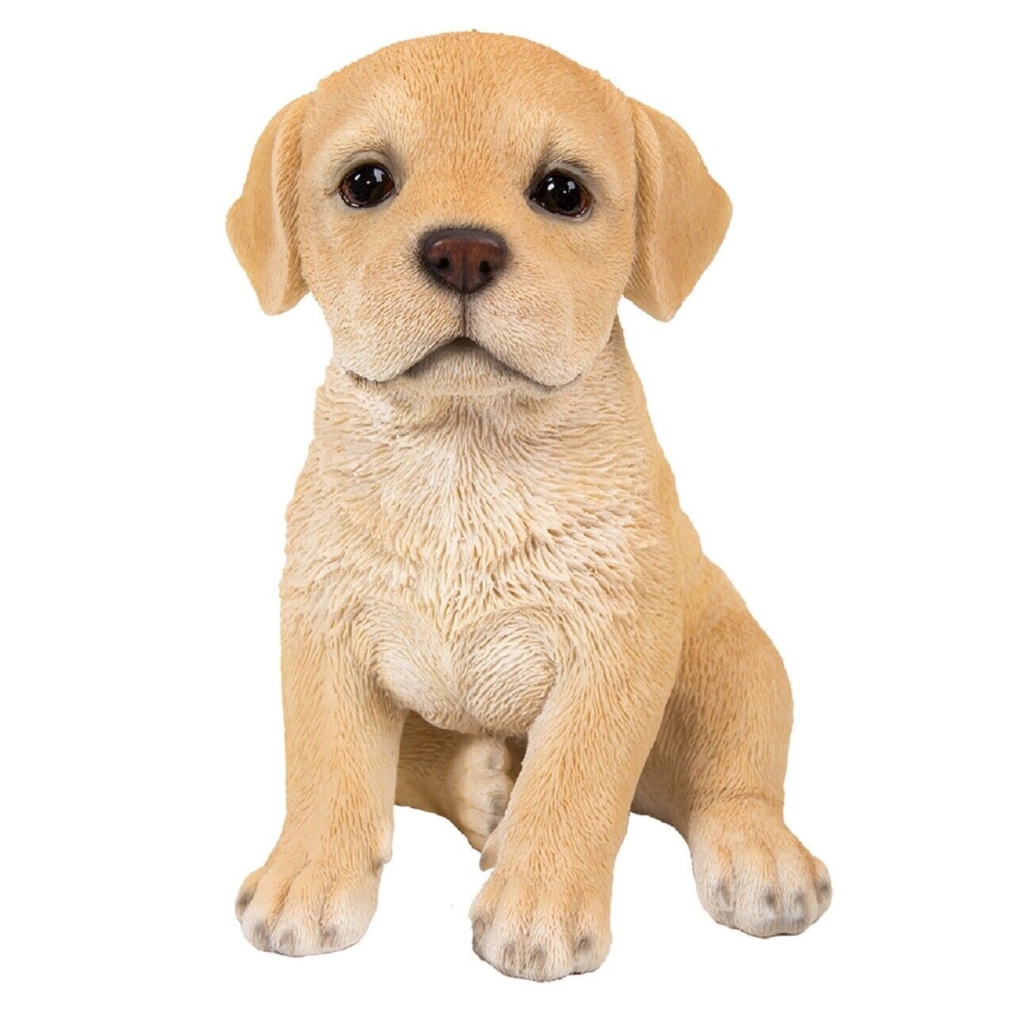 Adorable Seated Yellow Labrador Puppy Collectible Figurine 6.5 inch