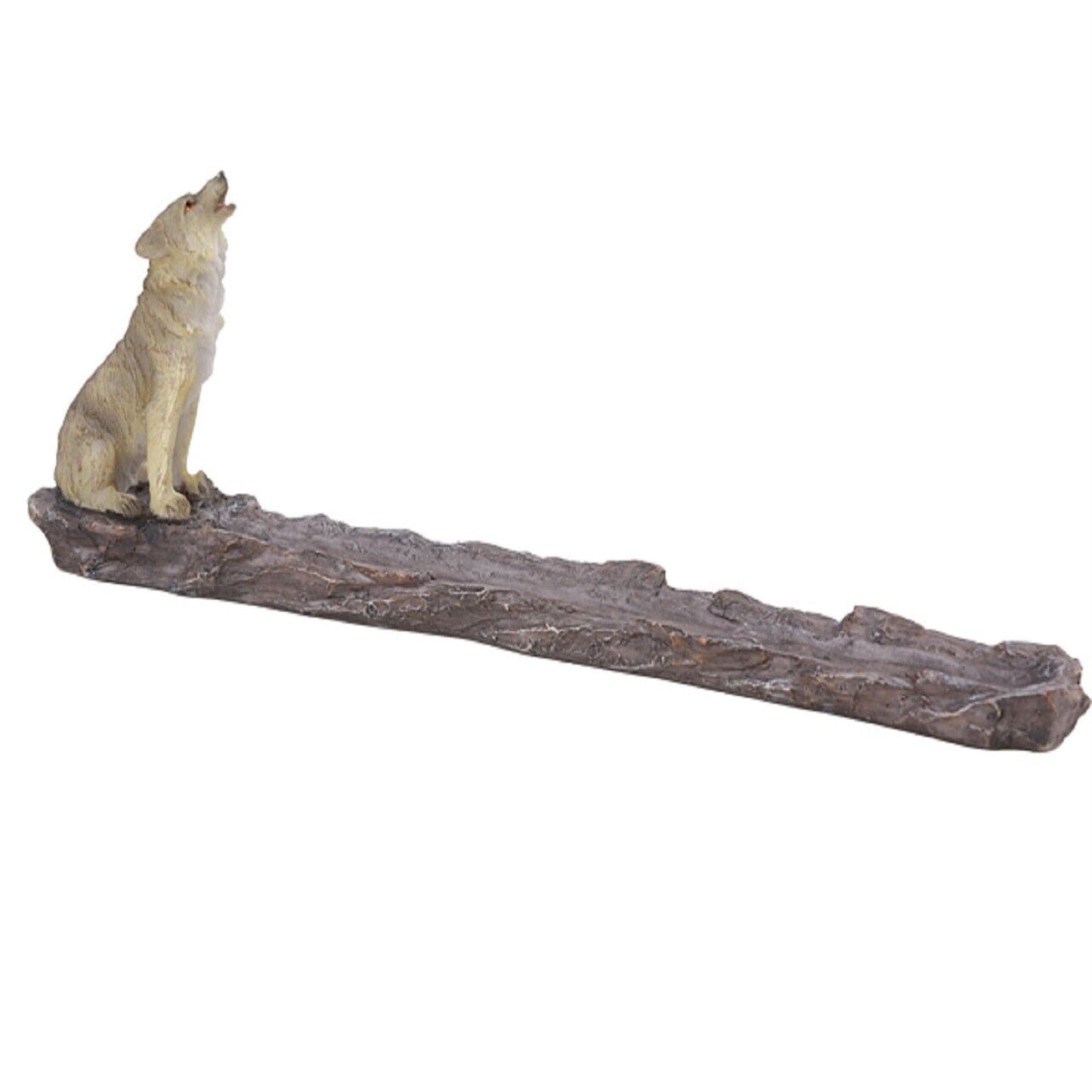 Howling Wolf Resin Incense Burner Holder Home Decoration 10.9 x 3.4 inch