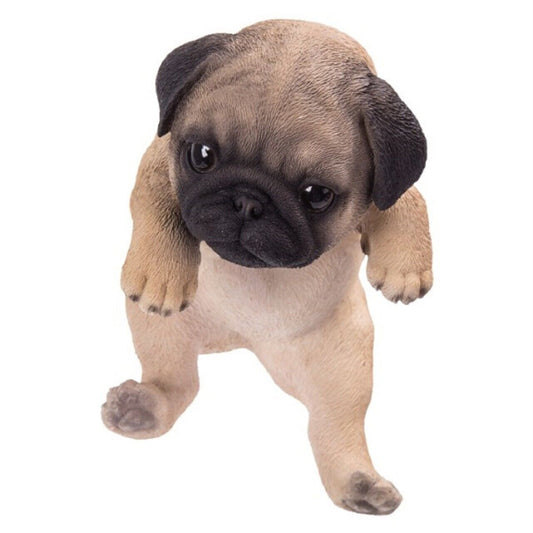 Realistic Look Hanging Statue Pot Pal Pug Puppy Dog Home Decorative Resin Figurine 6.5 inch
