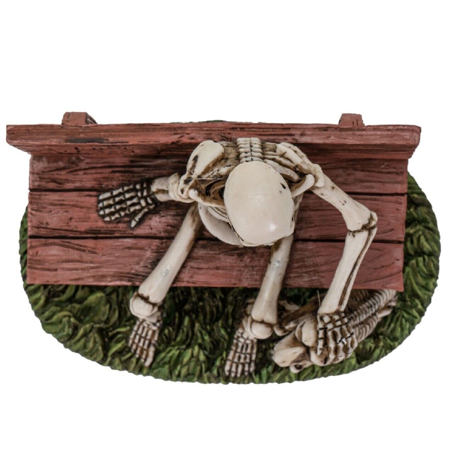 Old Man and A Dog Love Never Die Skeleton Resin Home Decor Figurine 5 inch