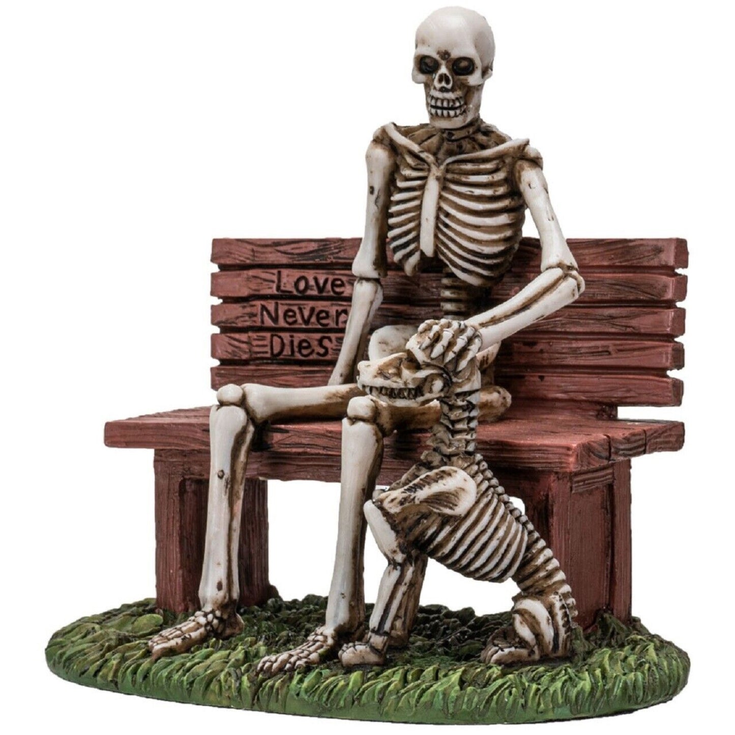 Old Man and A Dog Love Never Die Skeleton Resin Home Decor Figurine 5 inch