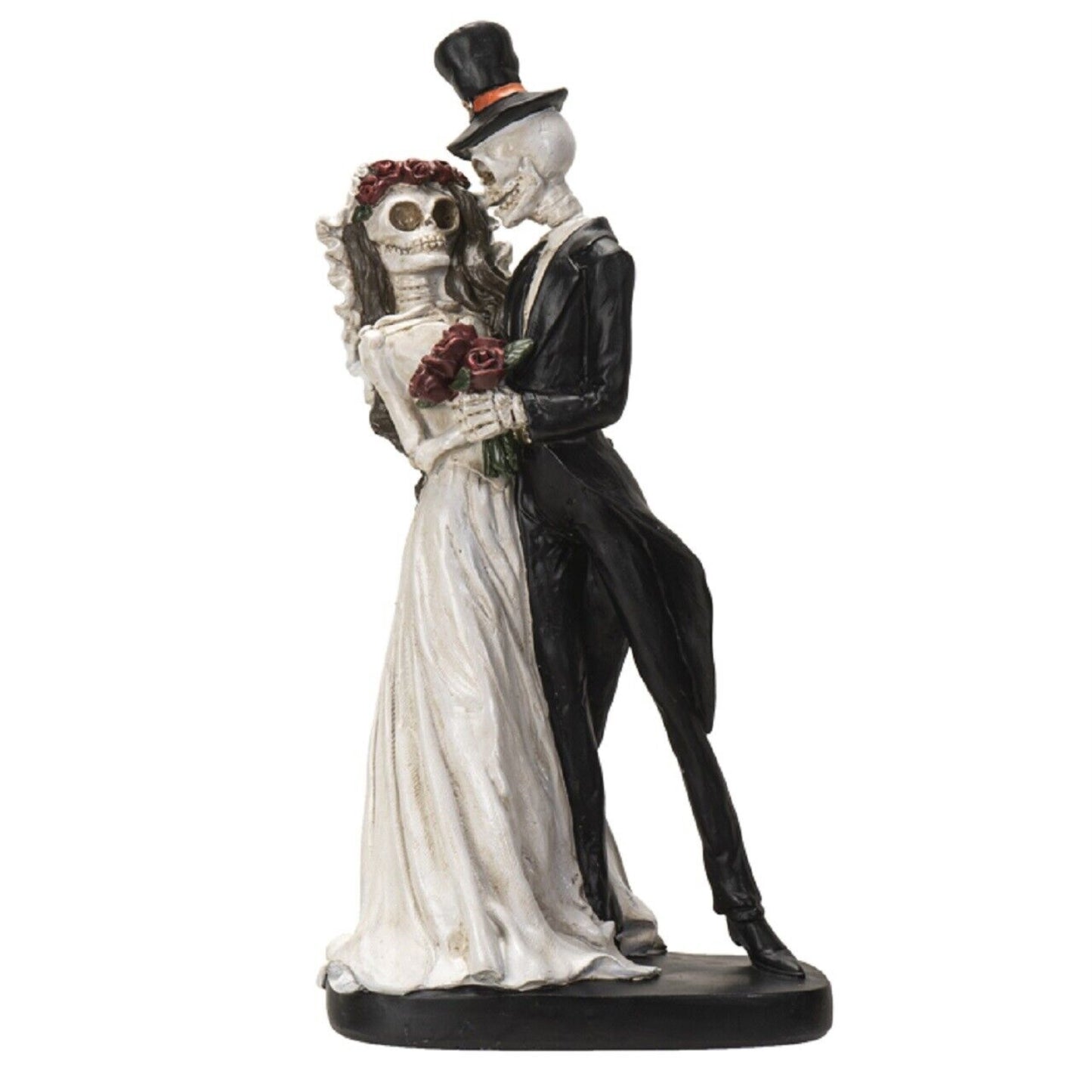 Love Never Dies Married Wedding Skeleton Couple Figurine 12.8 Inch