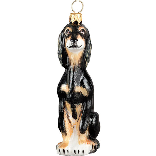 Joy to the World Saluki Polish Glass Christmas Ornament Dog Tree Decoration Made in Poland