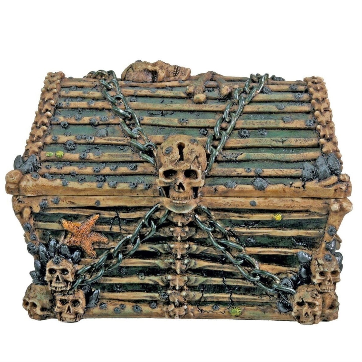 Davy Jones Treasure Chest Jewelry Trinket Box Storage Container Pirate Decor