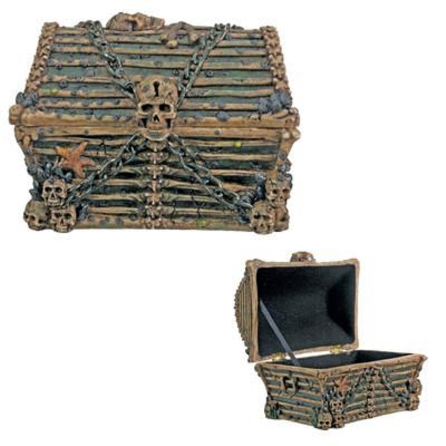 Davy Jones Treasure Chest Jewelry Trinket Box Storage Container Pirate Decor