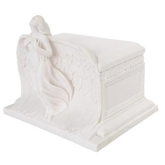 Heaven Bound Rising Angel Cremation Urn Bottom Load Funeral Memorial Sculpture 240 Cubic inch Capacity