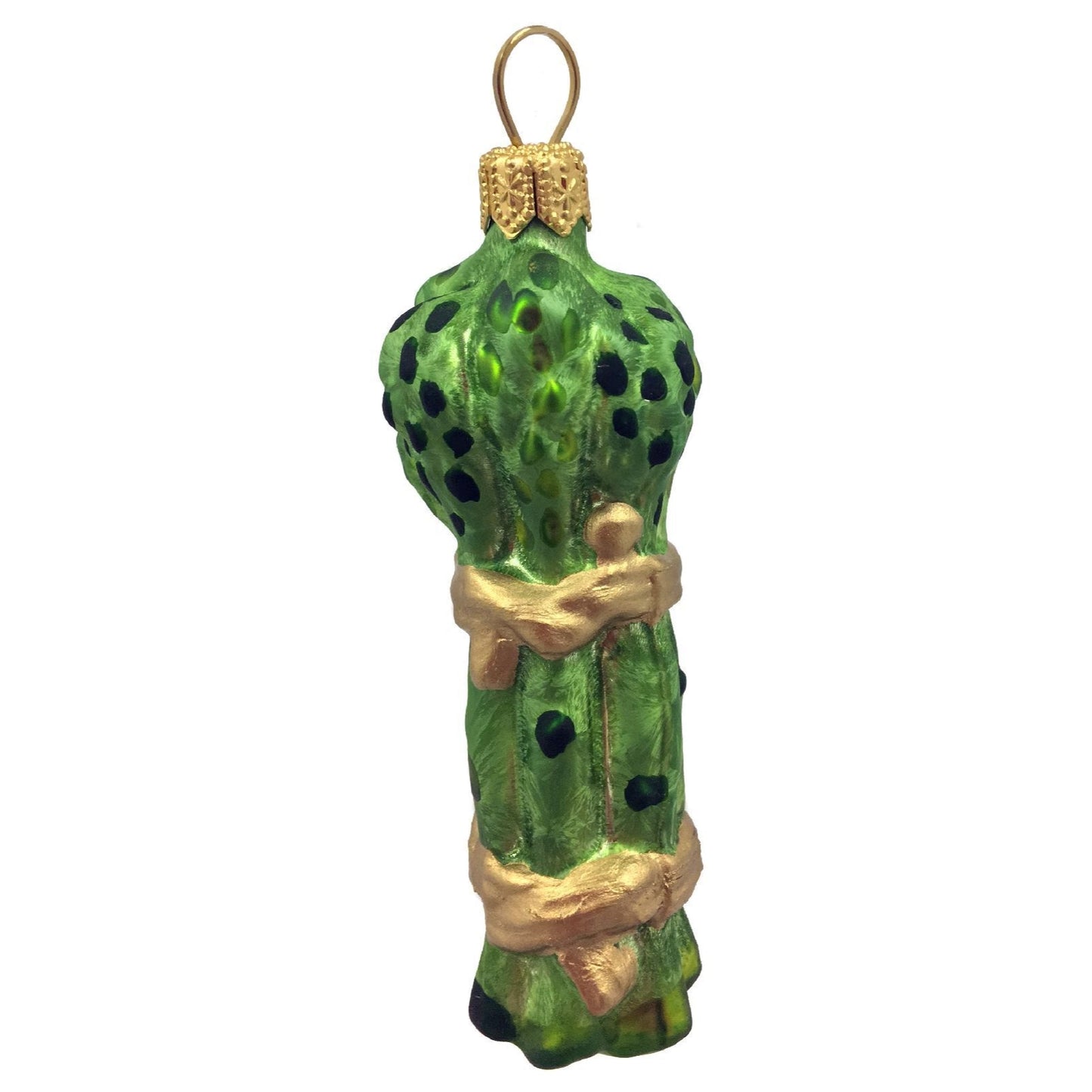 Pinnacle Peak Trading Bunch of Asparagus Polish Glass Christmas Ornaments Set of 2 Food Vegetable