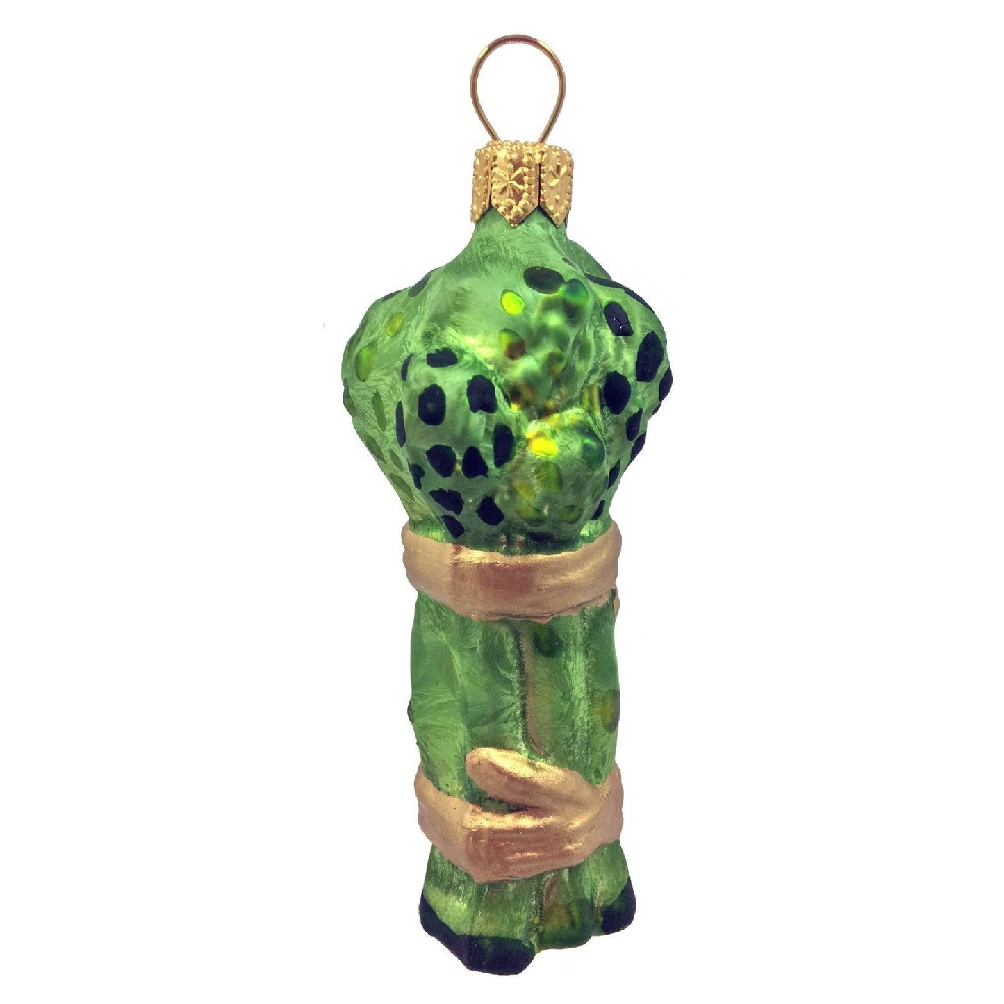 Pinnacle Peak Trading Bunch of Asparagus Polish Glass Christmas Ornaments Set of 2 Food Vegetable