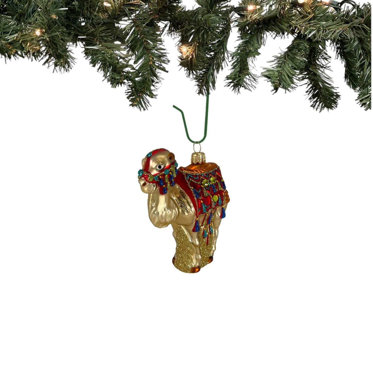 Pinnacle Peak Trading Camel Polish Glass Christmas Ornament Made in Poland Decoration