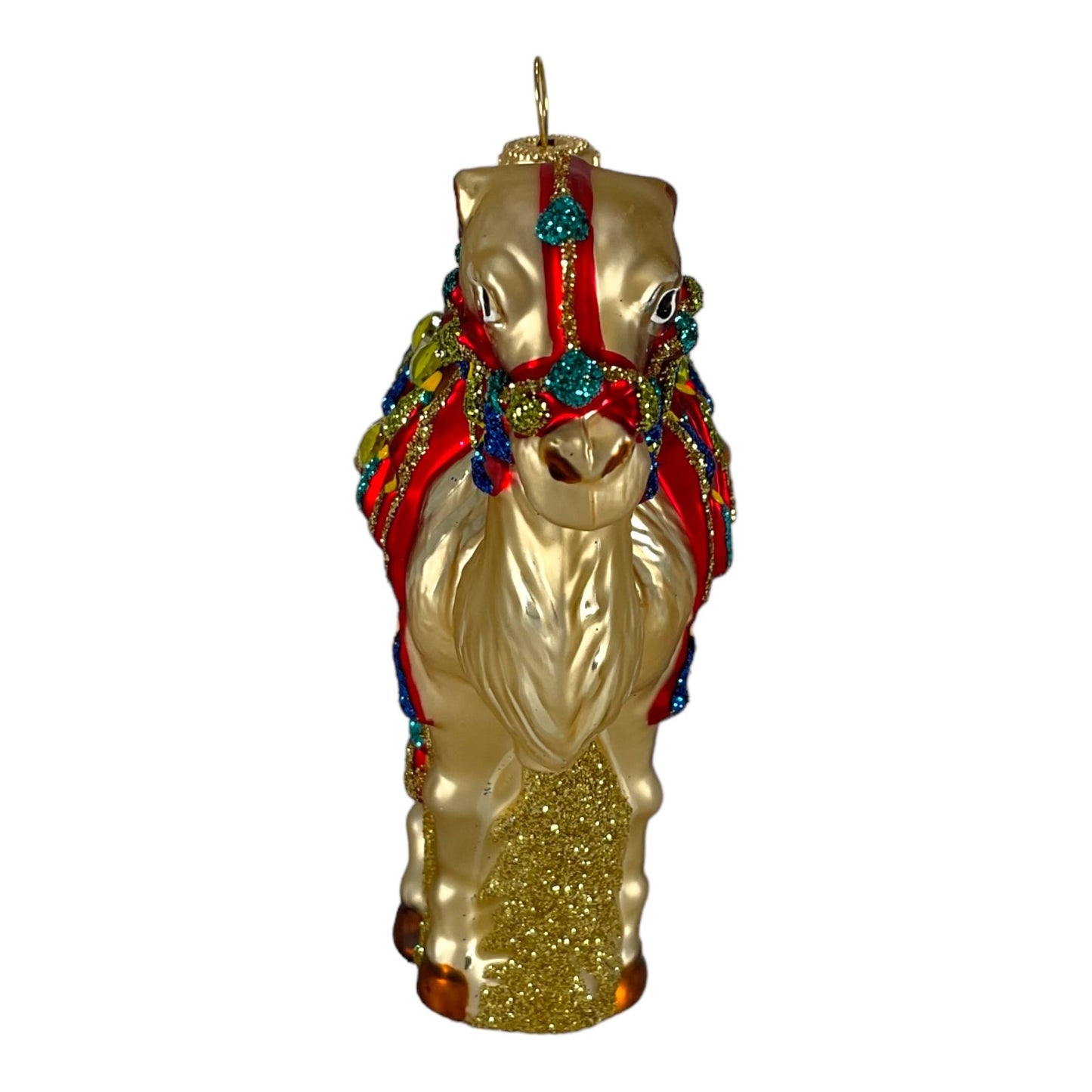 Pinnacle Peak Trading Camel Polish Glass Christmas Ornament Made in Poland Decoration