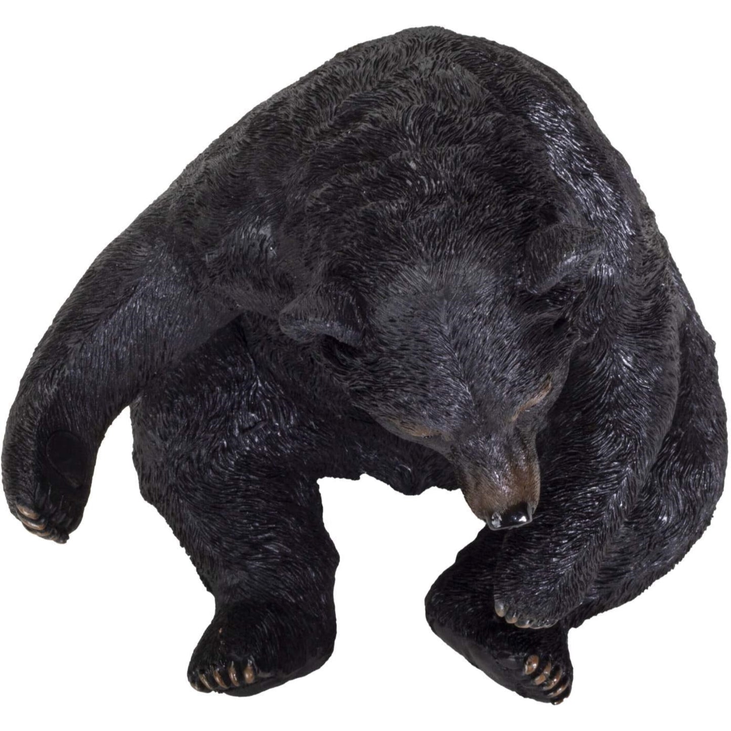 Black Bear Wine Holder Resin Kitchen Decoration 6.25 x 7.5 inch