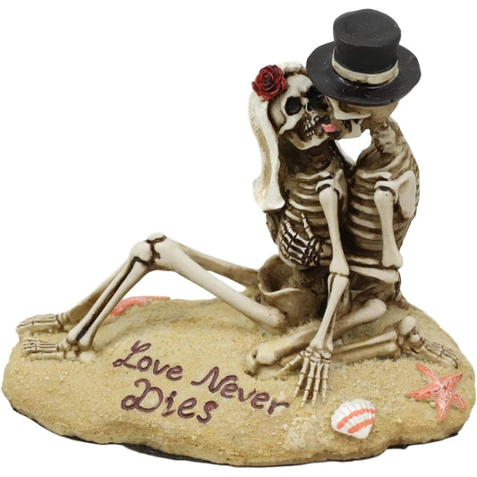 Skeleton Couple Beach Lovers Dia de los Muertos Day of the Dead Figurine